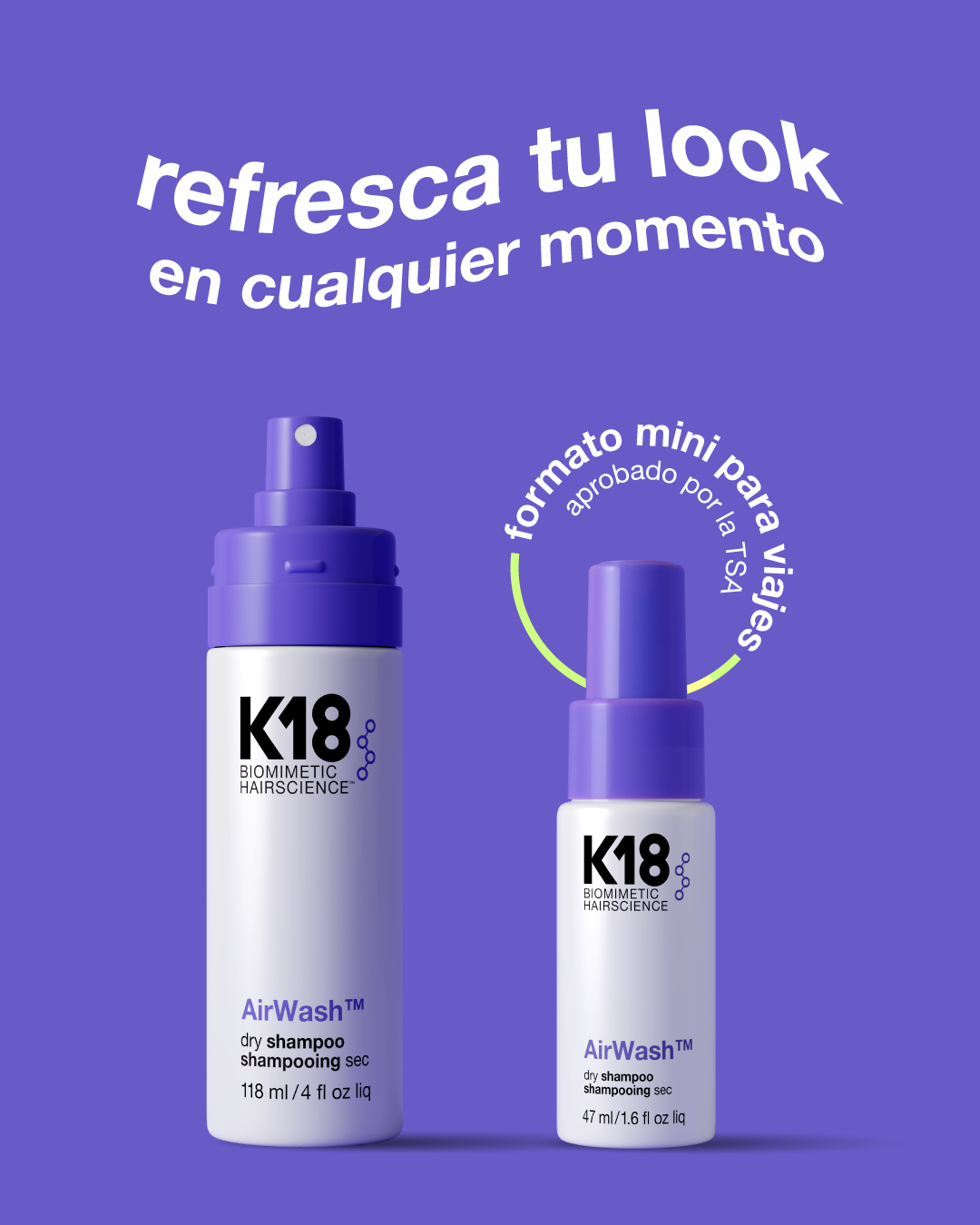 mini Airwash™ shampoo en seco